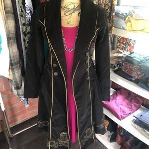 Doctor Who Embroidered Corduroy Trench Coat